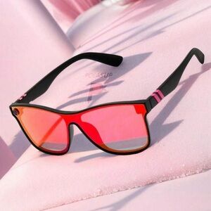 Pink/Red Orange Lenses Stylish Sunglasses